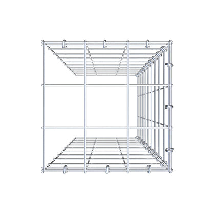 Monteret gabion type 4 100 cm x 30 cm x 30 cm (L x H x D), maskestørrelse 10 cm x 10 cm, C-ring