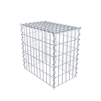 Aangegroeide schanskorf type 3 50 cm x 50 cm x 30 cm (L x H x D), maaswijdte 5 cm x 10 cm, spiraal