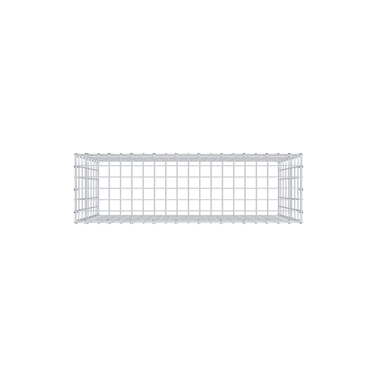 Monteret gabion type 3 100 cm x 80 cm x 30 cm (L x H x D), maskestørrelse 5 cm x 10 cm, C-ring