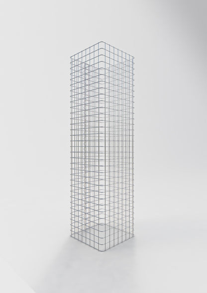 Schanskorfzuil, hoekig 42 cm x 42 cm, 160 cm hoog, MW 5 cm x 5 cm