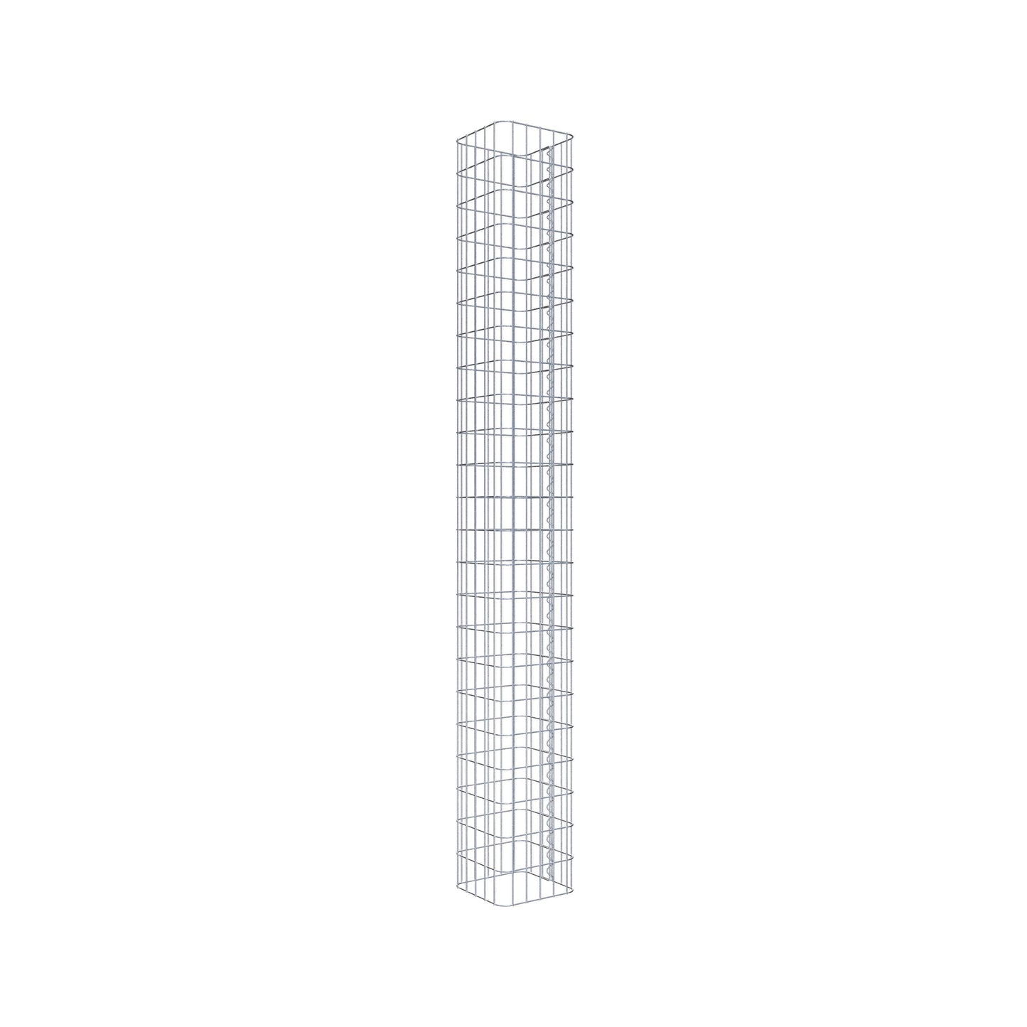 Colonne de gabion carrée 27 cm x 27 cm, 230 cm de hauteur, MW 5 cm x 10 cm