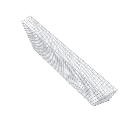 Opbouw schanskorf type 4 200 cm x 100 cm x 20 cm (L x H x D), maaswijdte 5 cm x 5 cm, C-ring