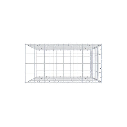 Monteret gabion type 2 100 cm x 80 cm x 40 cm (L x H x D), maskestørrelse 10 cm x 10 cm, C-ring