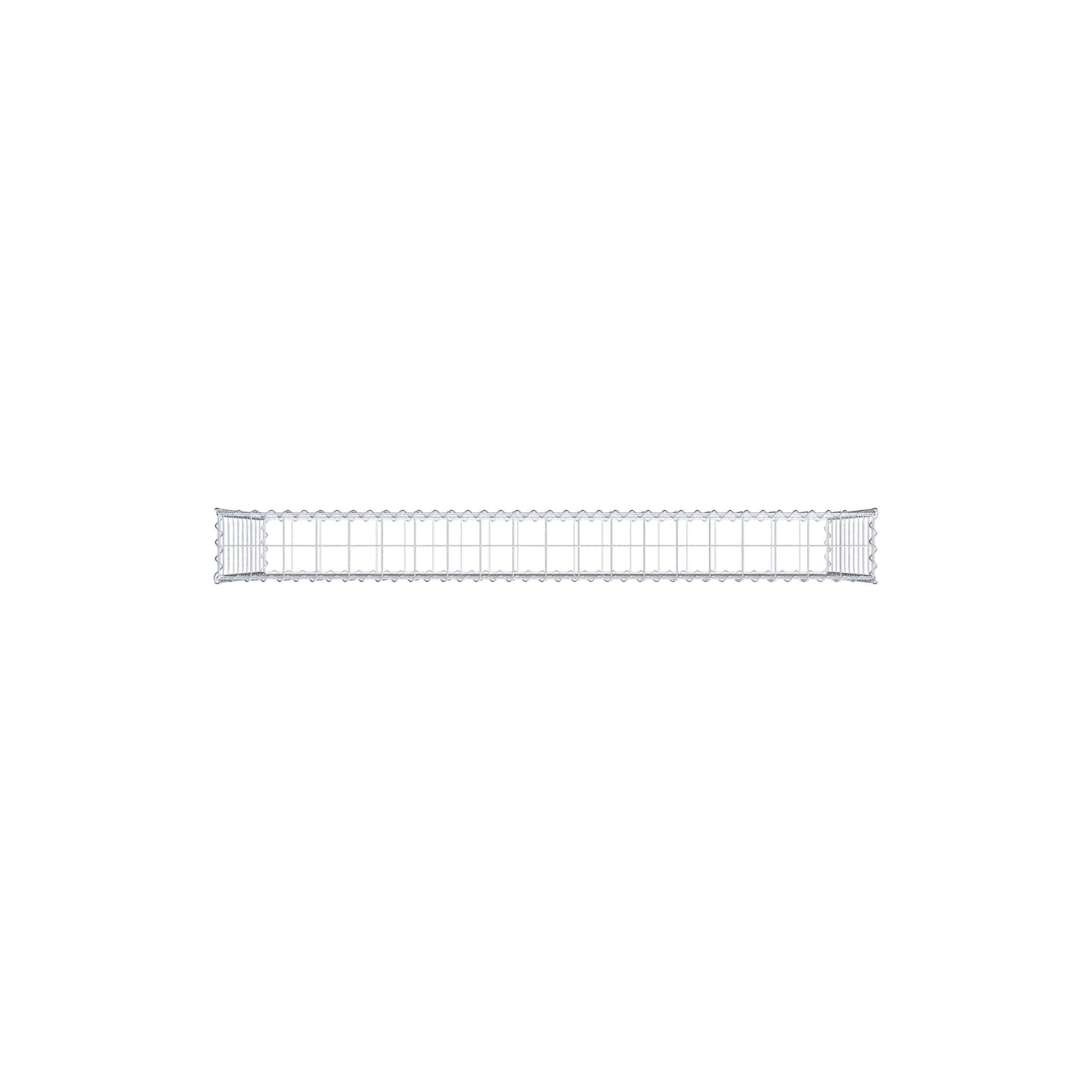 Gabião 200 cm x 100 cm x 20 cm (C x A x P), malhagem 10 cm x 10 cm, espiral