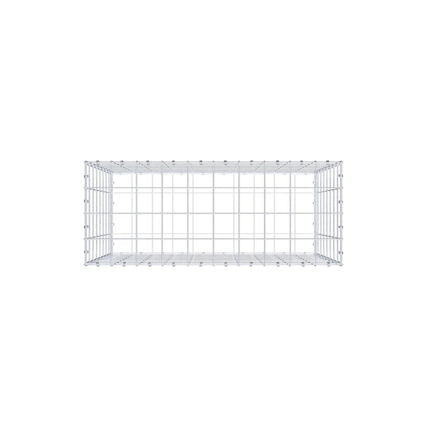 Gabbione 100 cm x 80 cm x 40 cm (L x H x P), maglia 10 x 10 cm, anello a spirale