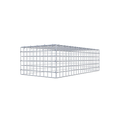 Type 3 oplegkorf 100 cm x 30 cm x 50 cm (L x H x D), maaswijdte 5 cm x 5 cm, C-ring