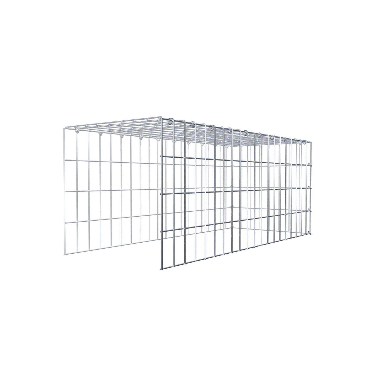 Opzetpaal type 4 100 cm x 40 cm x 40 cm (L x H x D), maaswijdte 5 cm x 10 cm, C-ring