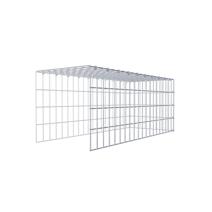 Opzetpaal type 4 100 cm x 40 cm x 40 cm (L x H x D), maaswijdte 5 cm x 10 cm, C-ring