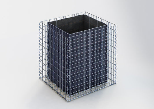 Letto rialzato rettangolare 100 cm x 100 cm x 90 cm (L x H x P), dimensione della rete 5 x 10 cm, spessore delle pareti 10 cm
