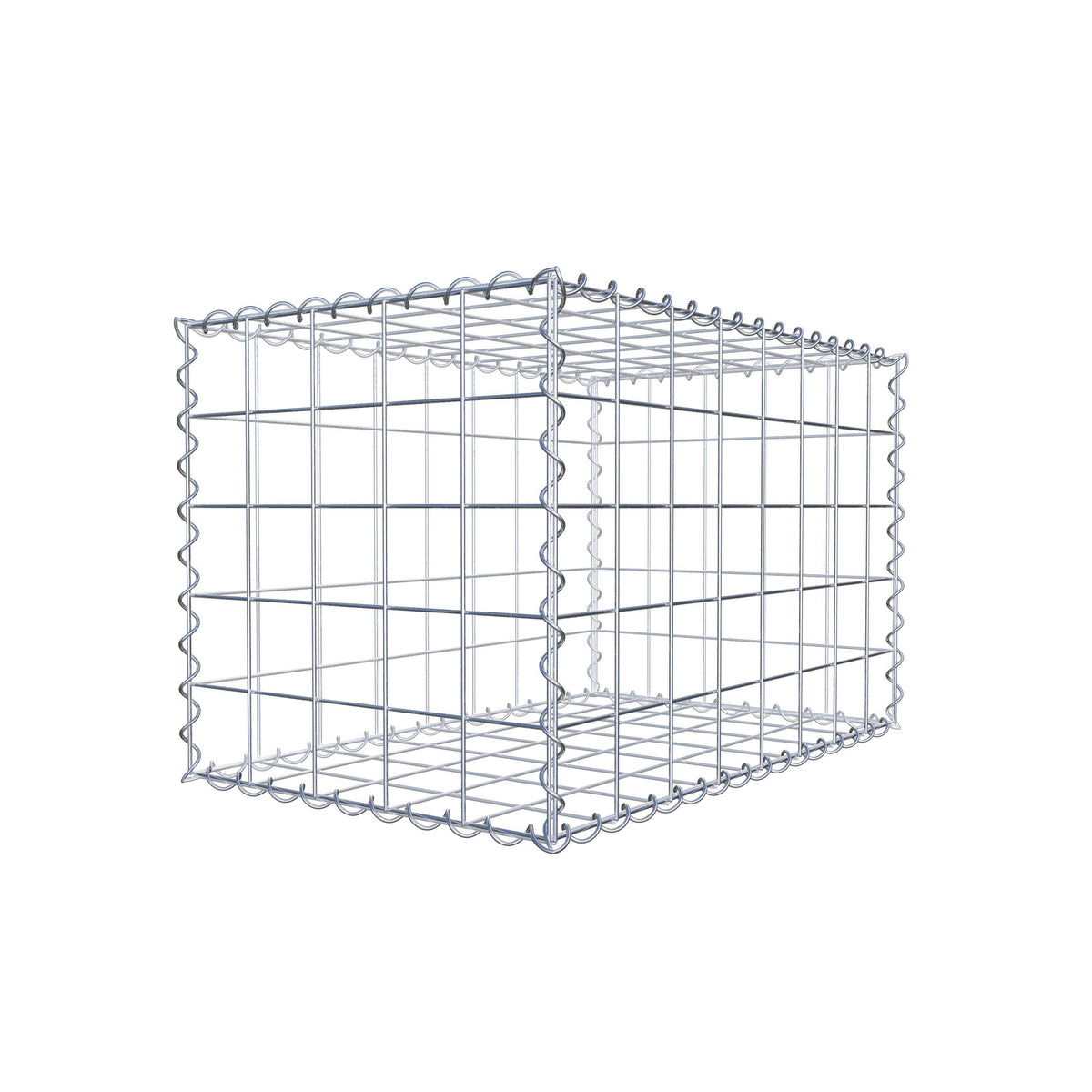 Gabion 80 cm x 50 cm x 50 cm (L x H x P), mailles 10 cm x 10 cm, spirale