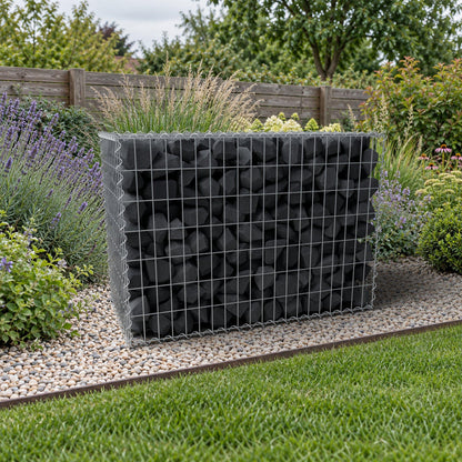 Gabião 100 cm x 70 cm x 50 cm (C x A x P), malhagem 5 cm x 10 cm, espiral
