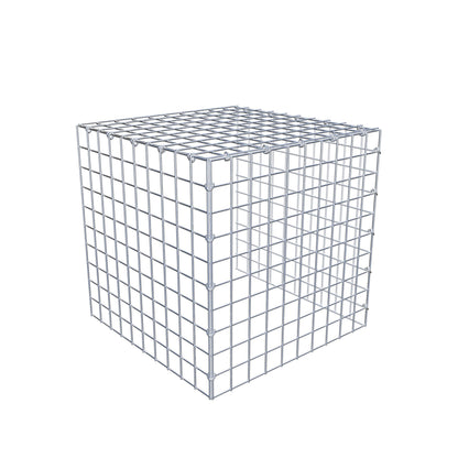 Opbouw schanskorf type 4 50 cm x 50 cm x 50 cm (L x H x D), maaswijdte 5 cm x 5 cm, C-ring