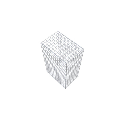 Type 2 oplegkorf 100 cm x 60 cm x 40 cm (L x H x D), maaswijdte 5 cm x 5 cm, C-ring