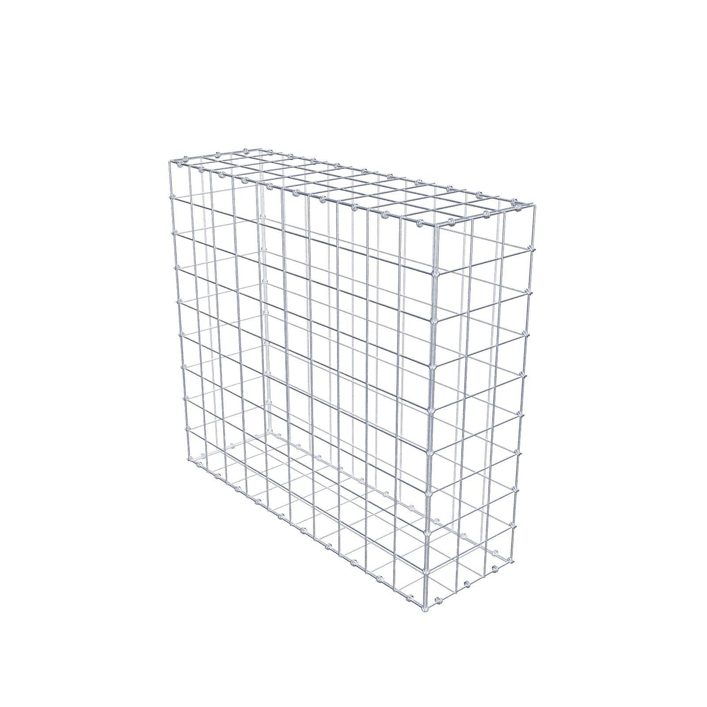 Gabion 100 cm x 90 cm x 30 cm (L x H x D), maskstorlek 10 x 10 cm, spiralring