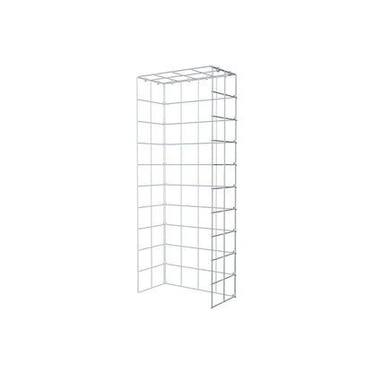 Type 4 oplegkorf 100 cm x 20 cm x 40 cm (L x H x D), maaswijdte 10 cm x 10 cm, C-ring