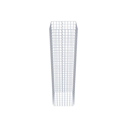Schanskorfzuil, hoekig 42 cm x 42 cm, 160 cm hoog, MW 5 cm x 5 cm