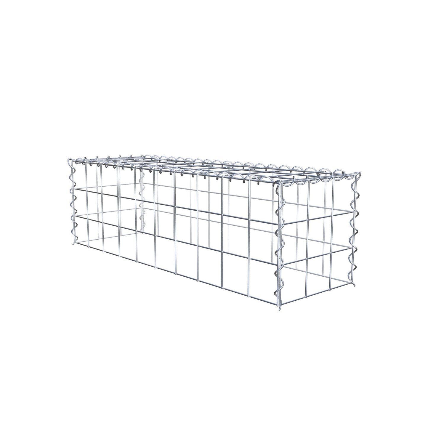 Aangegroeide schanskorf type 3 100 cm x 30 cm x 30 cm (L x H x D), maaswijdte 10 cm x 10 cm, spiraal