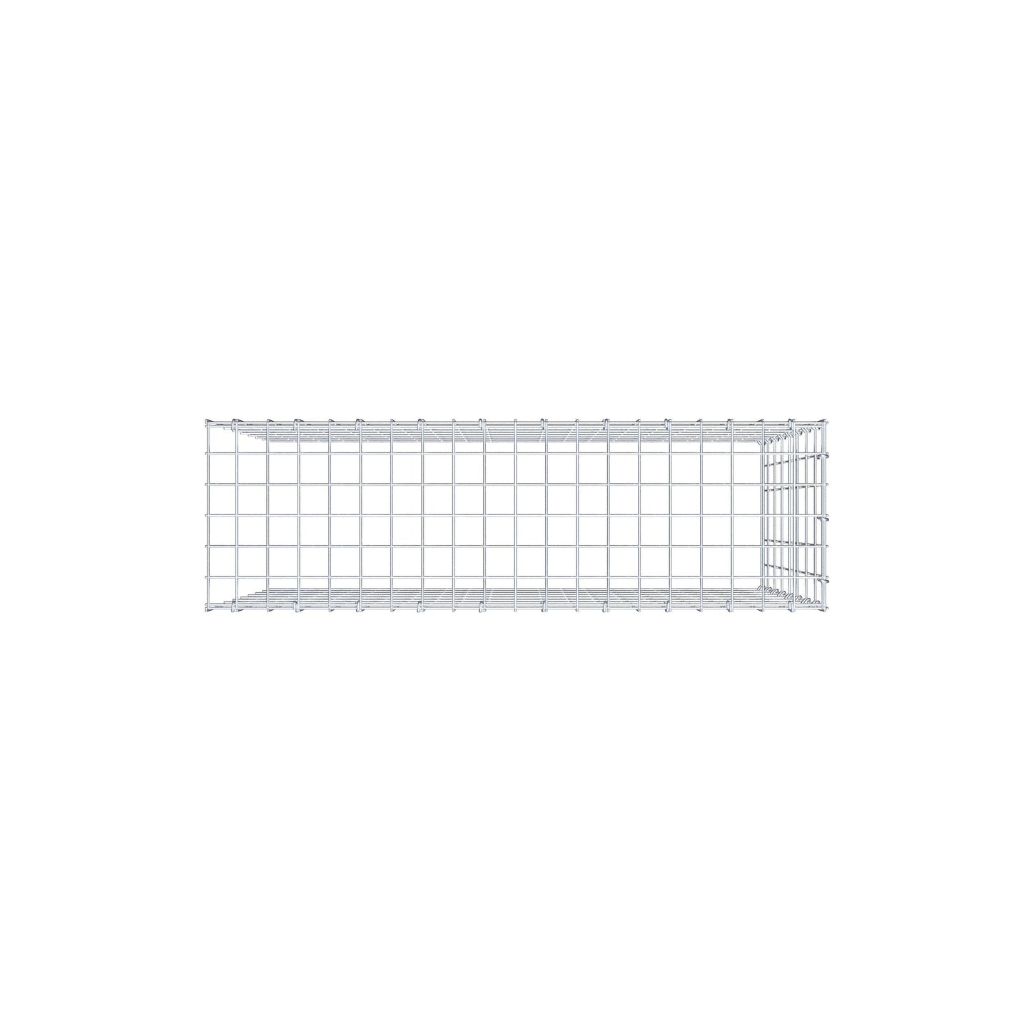 Opbouw schanskorf type 4 100 cm x 80 cm x 30 cm (L x H x D), maaswijdte 5 cm x 10 cm, C-ring
