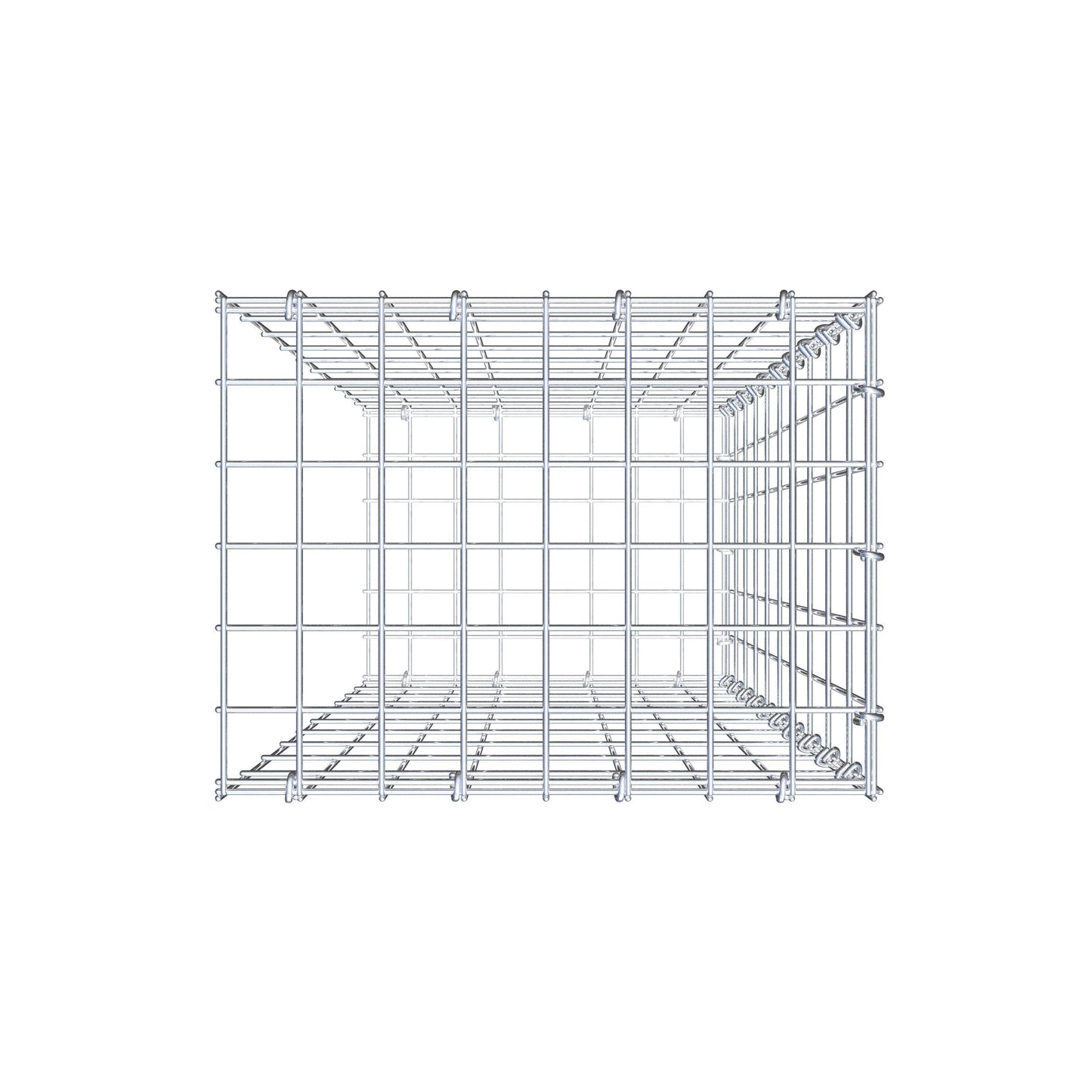 Anbaugabione Typ 2 100 cm x 40 cm x 30 cm, Maschenweite 5 cm x 10 cm, C-Ring