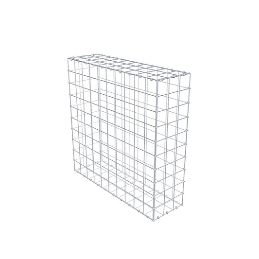 Gabbione 100 cm x 100 cm x 30 cm (L x H x P), maglia 10 x 10 cm, anello a spirale