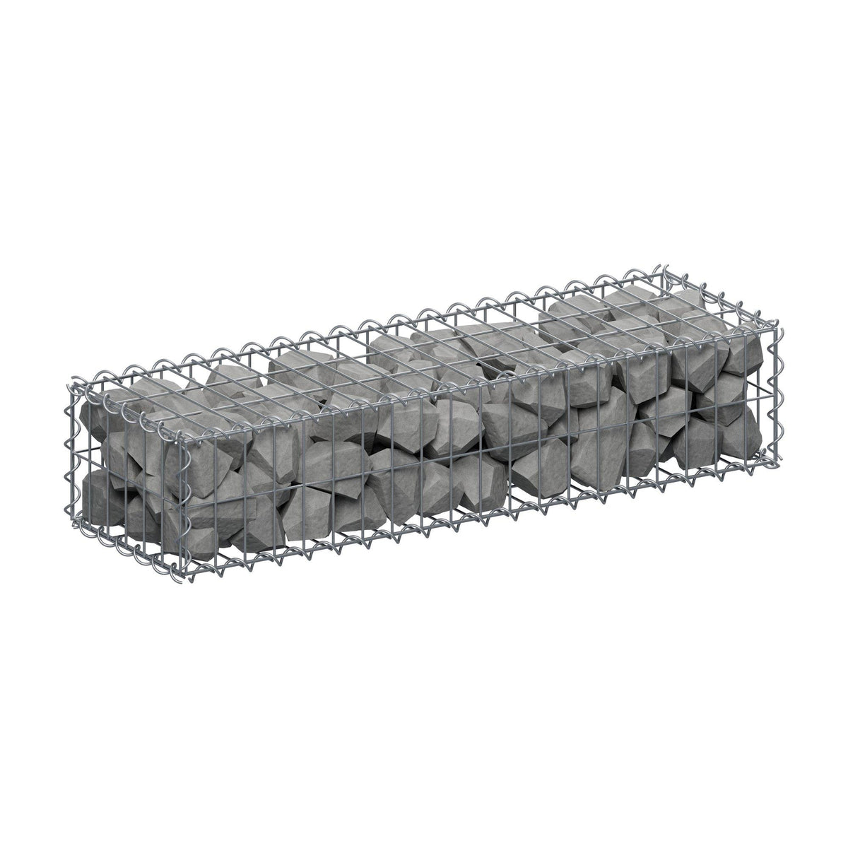 Gabion 100 cm x 20 cm x 30 cm (L x H x P), mailles 5 cm x 10 cm, spirale