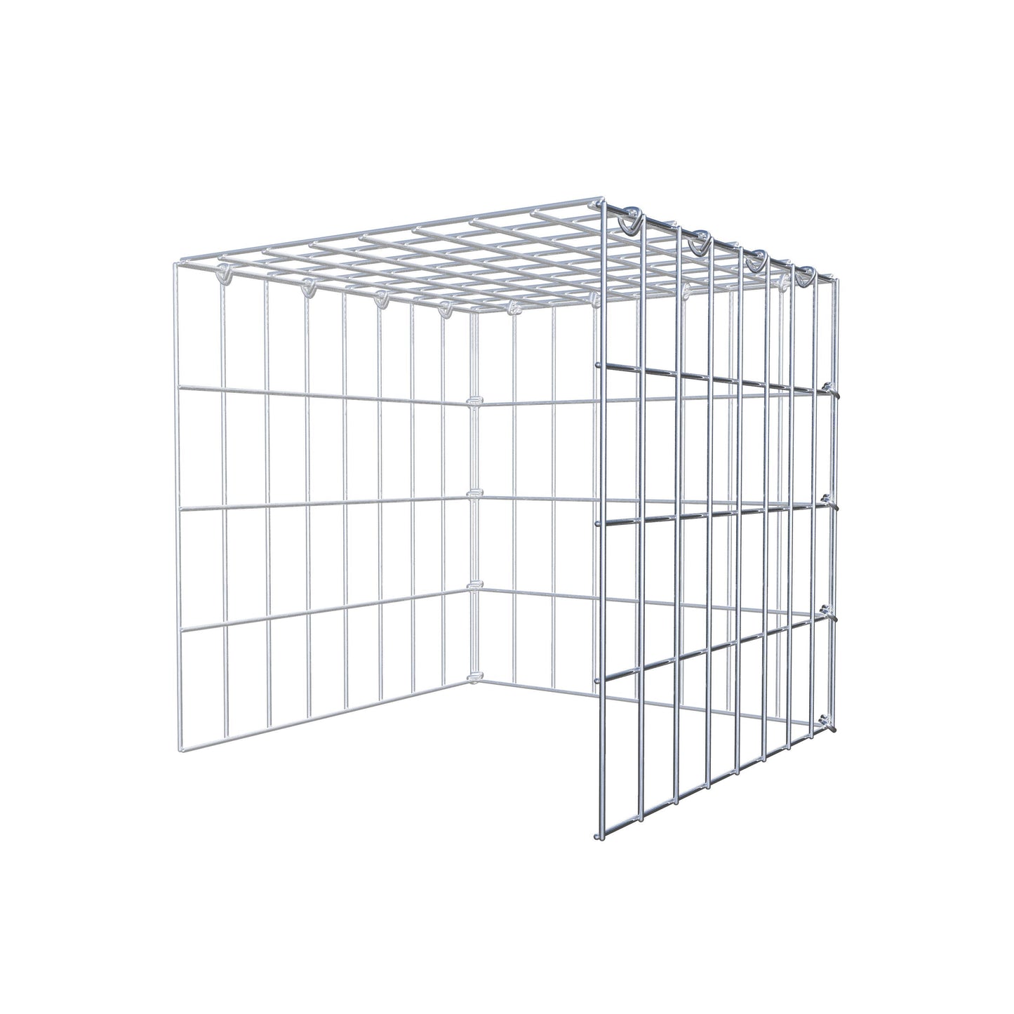 Extra gabion typ 4 40 cm x 40 cm x 40 cm (L x H x D), maskstorlek 5 cm x 10 cm, C-ring