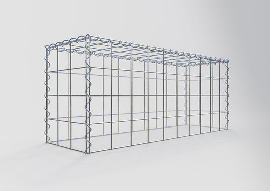 Gabion rapporté type 3 100 cm x 40 cm x 30 cm (L x H x P), mailles 10 cm x 10 cm, spirale