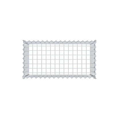 Gabion rapporté type 3 80 cm x 40 cm x 40 cm (L x H x P), mailles 5 cm x 5 cm, spirale
