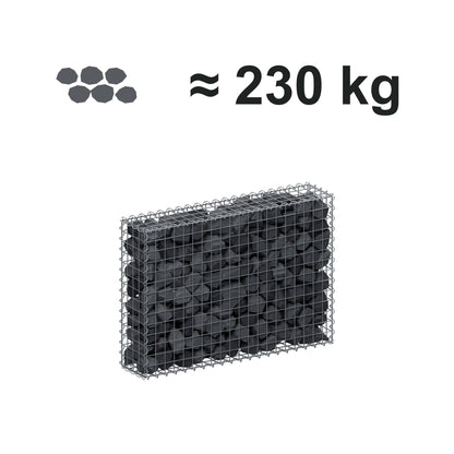 Gabion 100 cm x 70 cm x 20 cm (L x H x P), mailles 5 cm x 5 cm, spirale