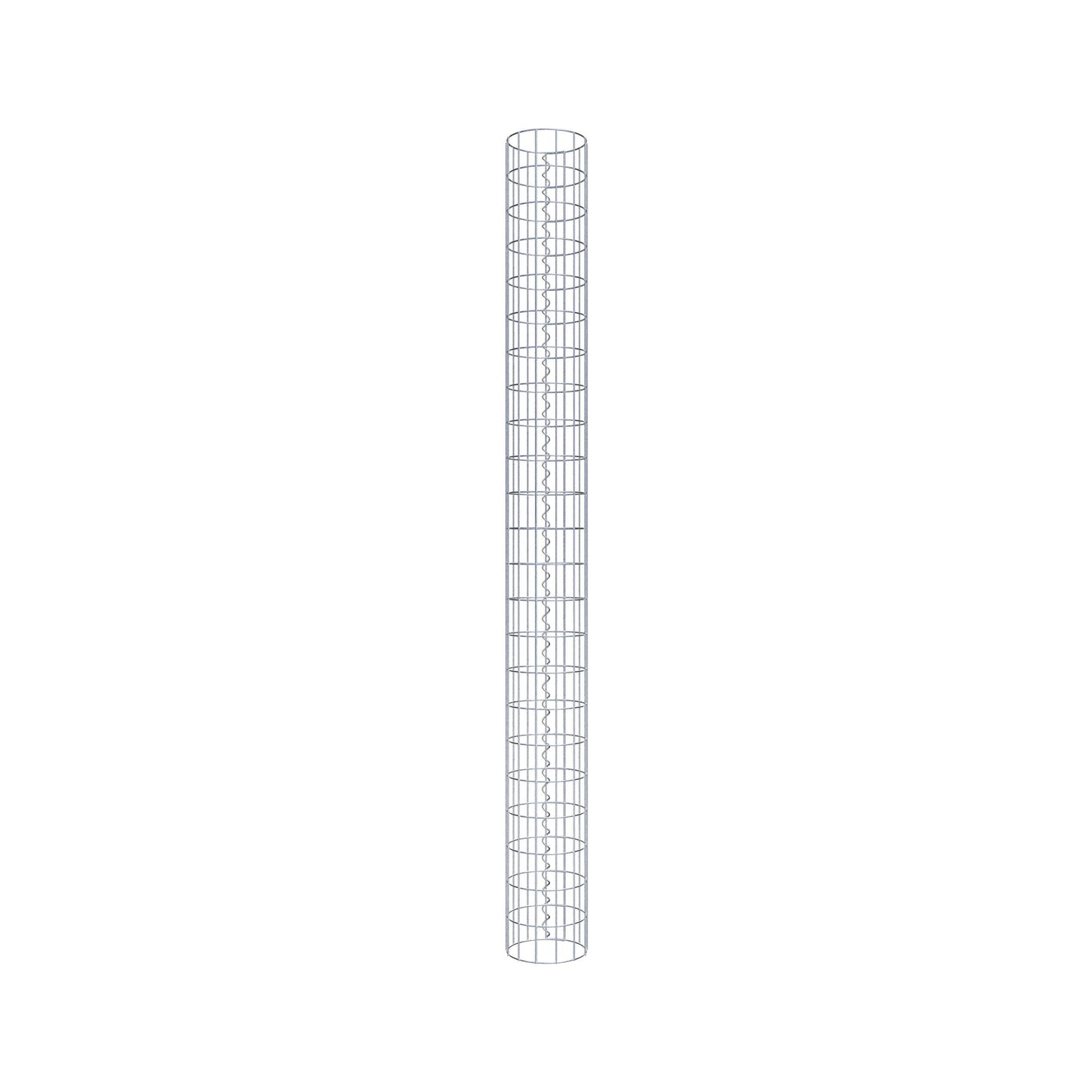 Columna de gaviones redonda 22 cm de diámetro, 230 cm de altura, malla 5 cm x 10 cm