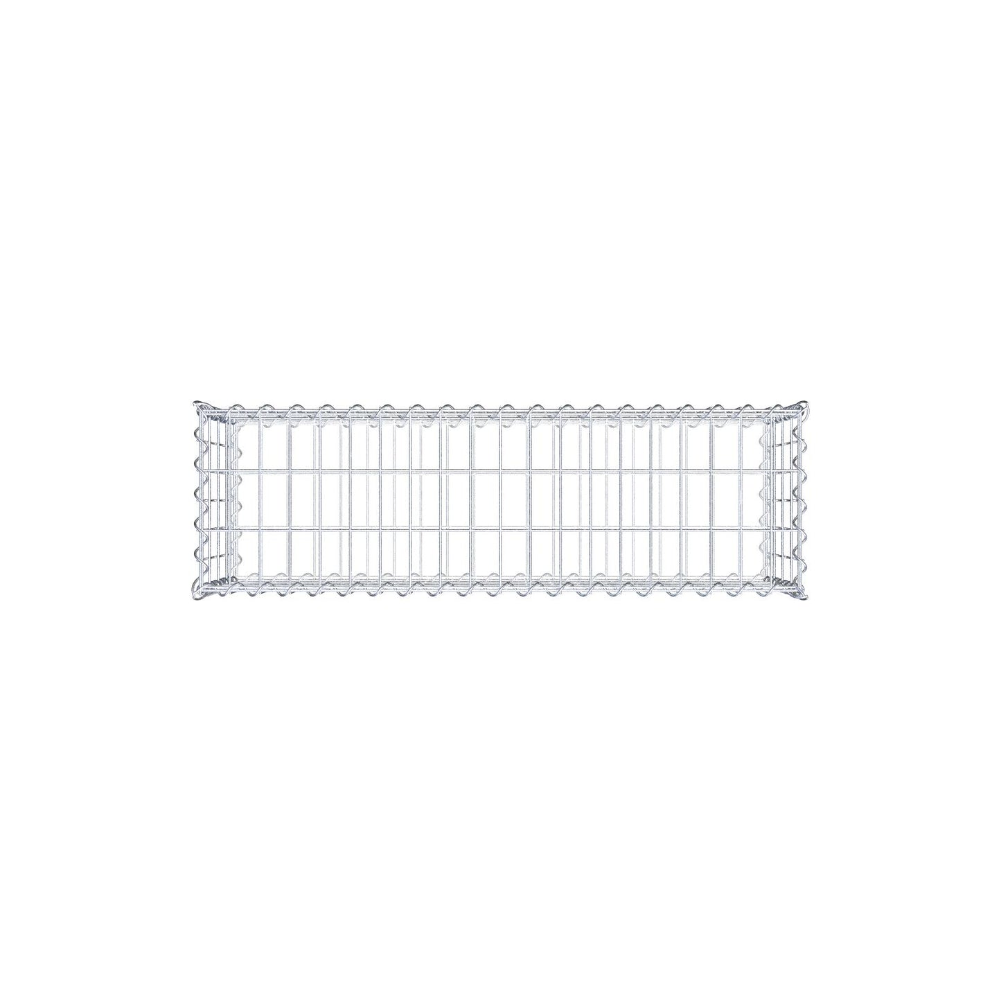 Schanskorf 100 cm x 40 cm x 30 cm (L x H x D), maaswijdte 5 cm x 10 cm, spiraalvormig