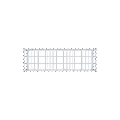 Schanskorf 100 cm x 40 cm x 30 cm (L x H x D), maaswijdte 5 cm x 10 cm, spiraalvormig