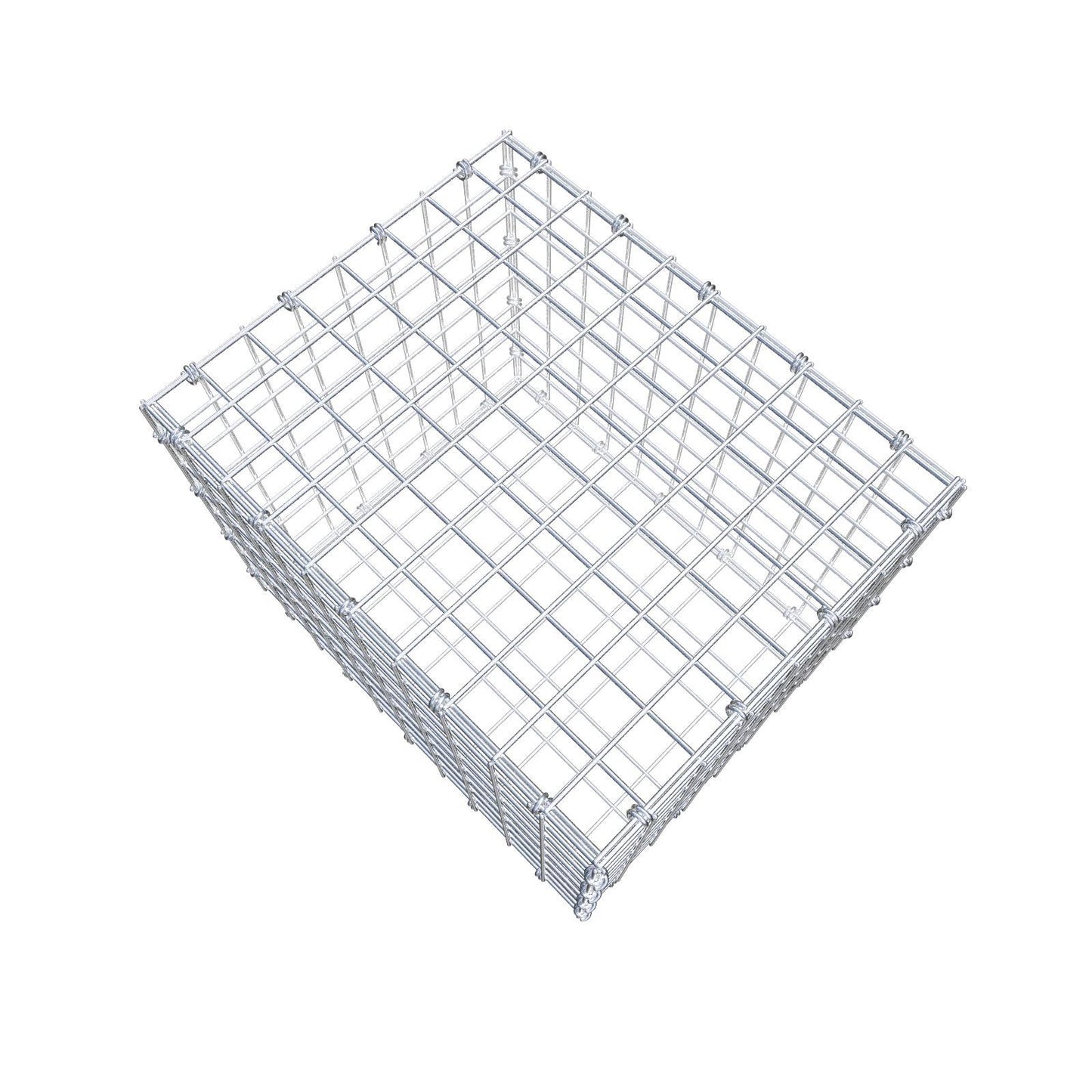 Gabion 50 cm x 40 cm x 40 cm (L x H x D), maskestørrelse 5 x 5 cm, spiralring