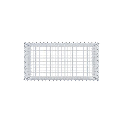 Gabion 100 cm x 60 cm x 50 cm (L x H x D), maskestørrelse 5 cm x 5 cm, spiral