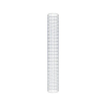 Schanskorfzuil rond 32 cm diameter, 230 cm hoogte, maaswijdte 5 cm x 10 cm