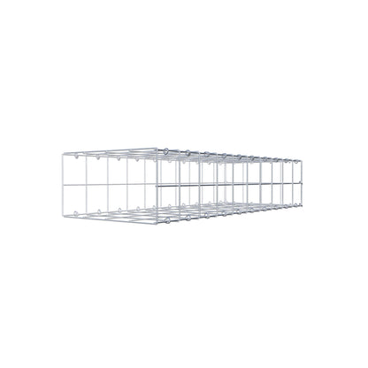 Type 2 oplegkorf 100 cm x 20 cm x 40 cm (L x H x D), maaswijdte 10 cm x 10 cm, C-ring
