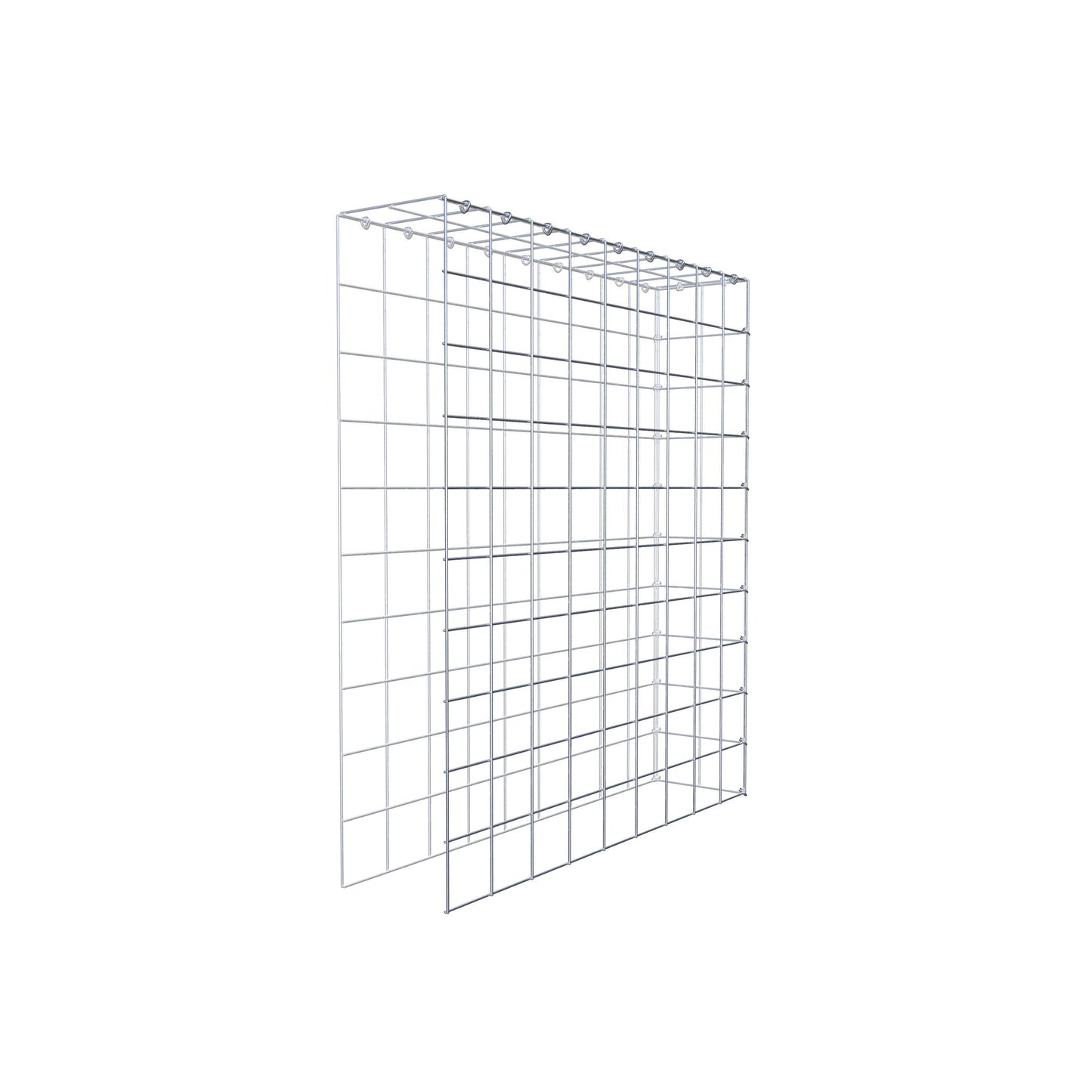Typ 4 påbyggnadsgabion 100 cm x 90 cm x 20 cm (L x H x D), maskstorlek 10 cm x 10 cm, C-ring