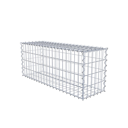 Set of 2 gabions 100 cm x 40 cm x 30 cm (L x H x D), mesh size 5 x 10 cm, spiral