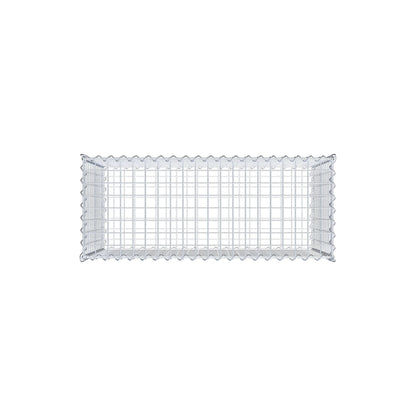Schanskorf 100 cm x 60 cm x 40 cm (L x H x D), maaswijdte 5 cm x 5 cm, spiraalvormig