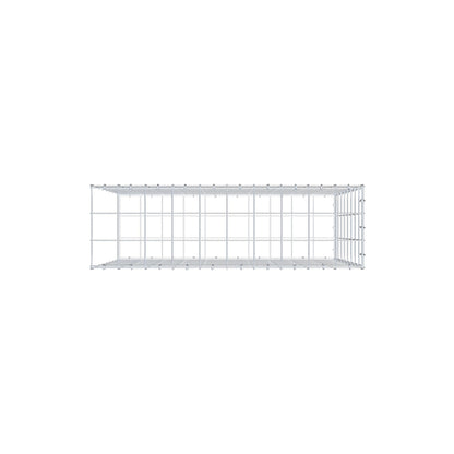 Monteret gabion type 2 100 cm x 80 cm x 30 cm (L x H x D), maskestørrelse 10 cm x 10 cm, C-ring