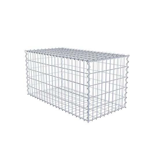 2er Set Gabionen 100 cm x 50 cm x 50 cm (L x H x T), Maschenweite 5 x 10 cm, Spirale