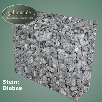 Varmförzinkad gabion 102 cm x 82 cm x 32 cm, maskstorlek 5 cm x 5 cm, helsvetsad