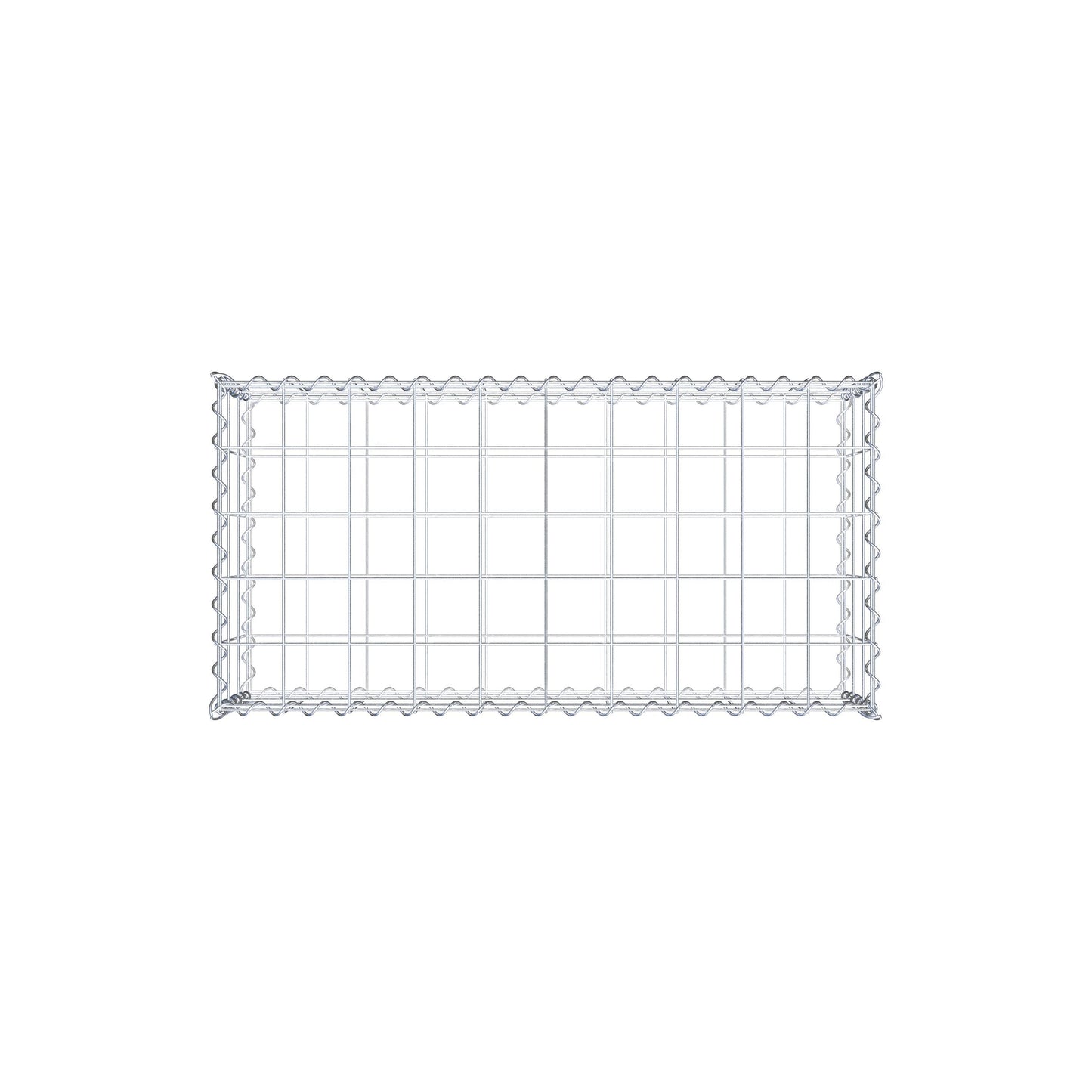 Gabion 100 cm x 30 cm x 50 cm (L x H x D), maskestørrelse 10 cm x 10 cm, spiral