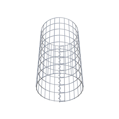 Colonne de gabion ronde 42 cm de diamètre, 80 cm de hauteur, mailles 5 cm x 10 cm