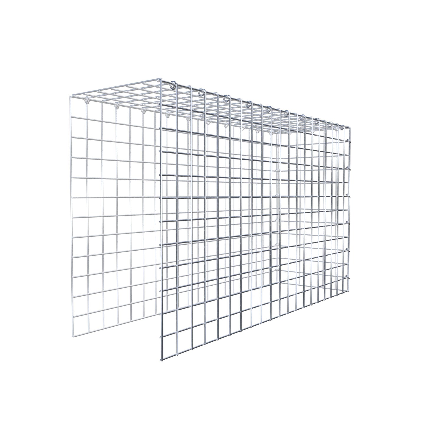 Gavión adicional tipo 4 100 cm x 60 cm x 30 cm (L x A x P), malla 5 cm x 5 cm, anillo en C