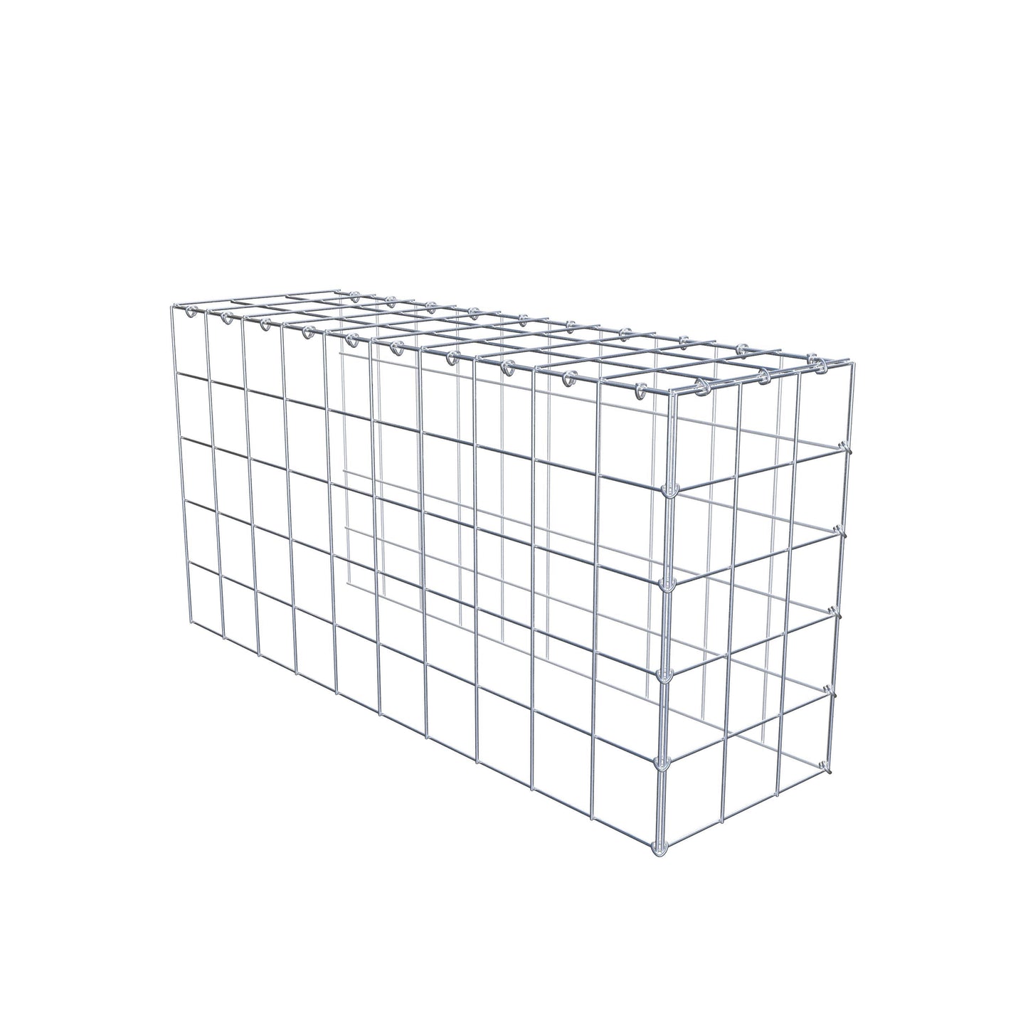 Type 4 oplegkorf 100 cm x 50 cm x 30 cm (L x H x D), maaswijdte 10 cm x 10 cm, C-ring