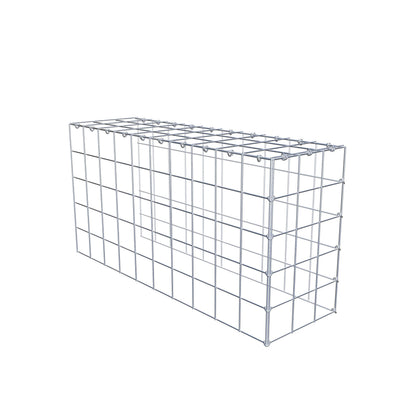 Type 4 oplegkorf 100 cm x 50 cm x 30 cm (L x H x D), maaswijdte 10 cm x 10 cm, C-ring