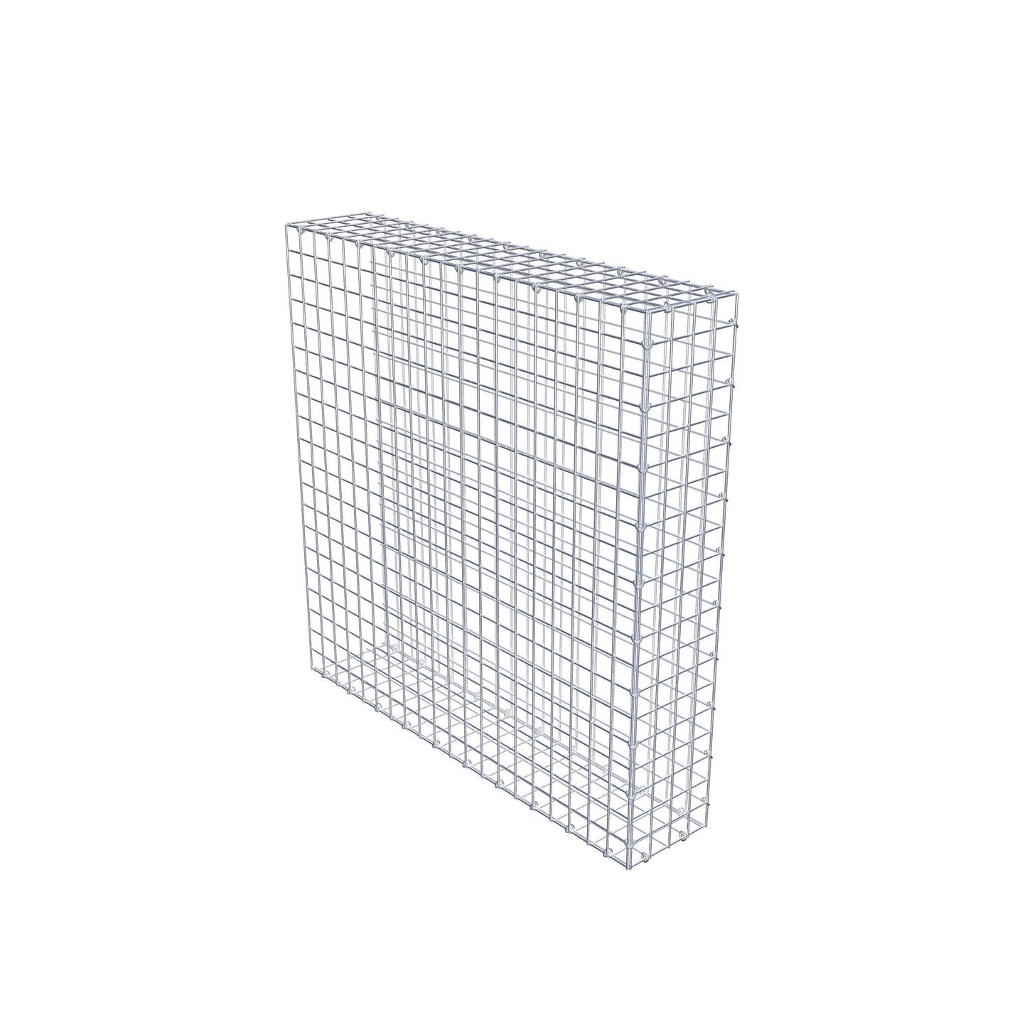 Bevestigbare schanskorf type 2 100 cm x 100 cm x 20 cm (L x H x D), maaswijdte 5 cm x 5 cm, C-ring