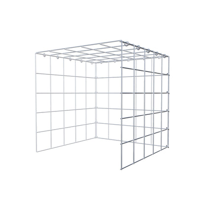 Opbouw schanskorf type 4 50 cm x 50 cm x 50 cm (L x H x D), maaswijdte 10 cm x 10 cm, C-ring