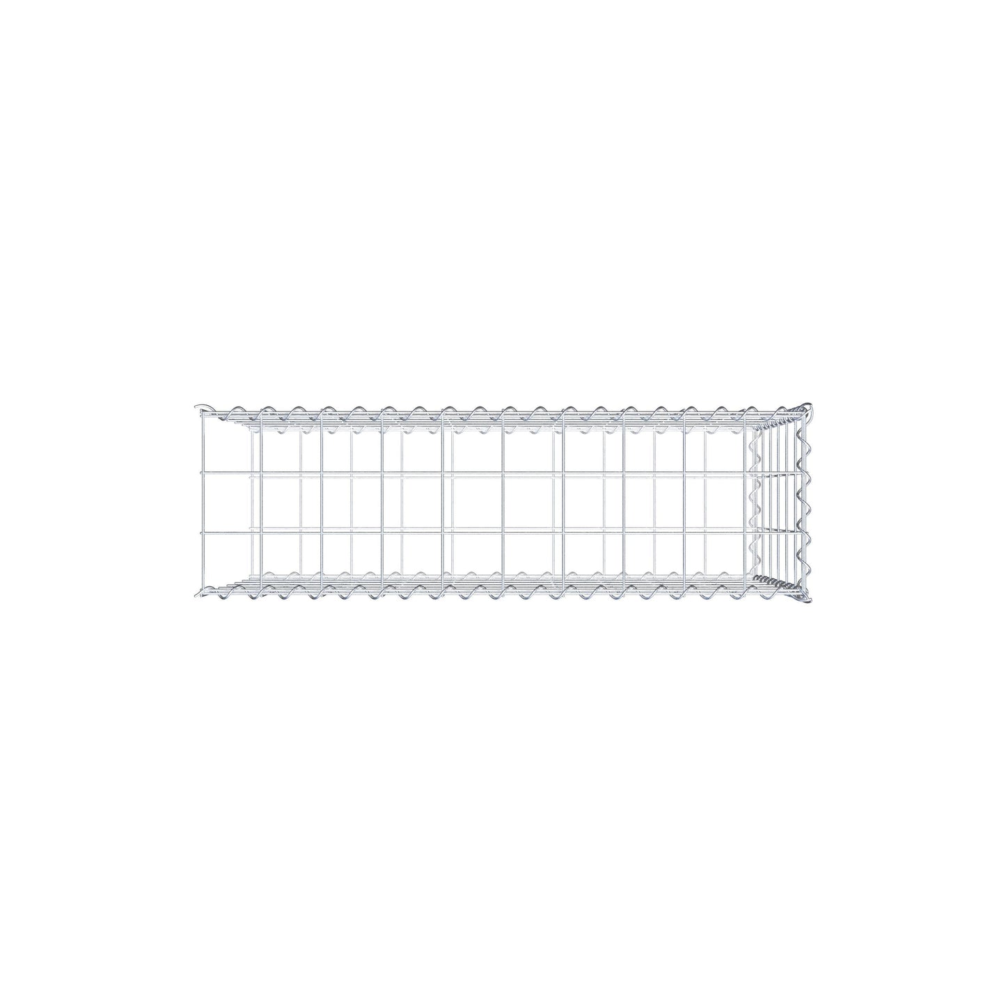Gabião tipo 2 100 cm x 60 cm x 30 cm (C x A x P), malhagem 10 cm x 10 cm, espiral